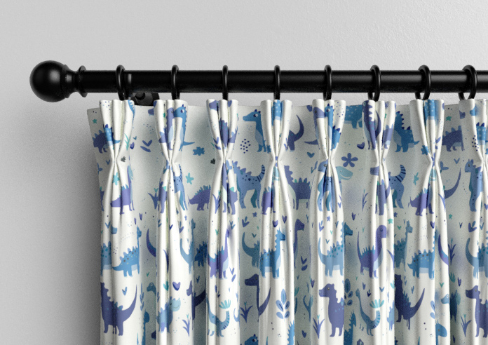 Dino Land, Blue Denim - Made to Measure Curtains - Image 11